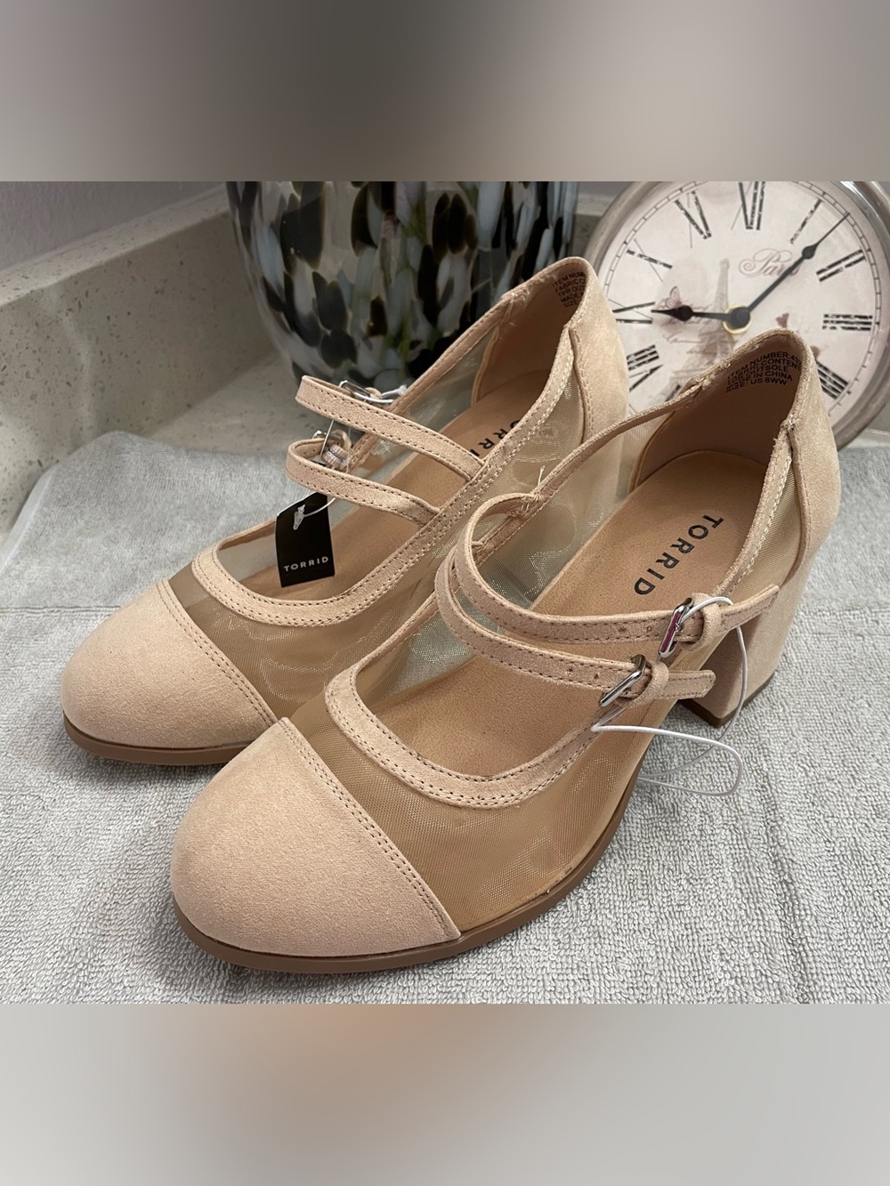 torrid Beige/Nude Mesh Mary Jane Heels